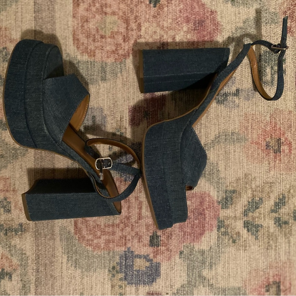 Source Unknown Black Platform Sandals - image 5